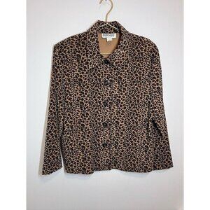 Briggs Petite Jacket Leopard Collared Large